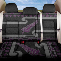 New Zealand Christmas Back Car Seat Cover Meri Kirihimete Silver Fern Knit Style Purple Color LT03 One Size Purple - Polynesian Pride