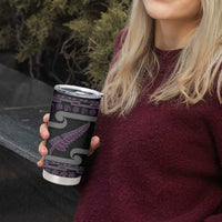 New Zealand Christmas Tumbler Cup Meri Kirihimete Silver Fern Knit Style Purple Color LT03 - Polynesian Pride