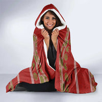 New Zealand Christmas Hooded Blanket Meri Kirihimete Silver Fern Knit Style Green Color LT03 - Polynesian Pride