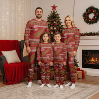 New Zealand Christmas Pajama Set Meri Kirihimete Silver Fern Knit Style Green Color LT03 - Polynesian Pride