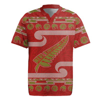 New Zealand Christmas Rugby Jersey Meri Kirihimete Silver Fern Knit Style Green Color LT03 Green - Polynesian Pride