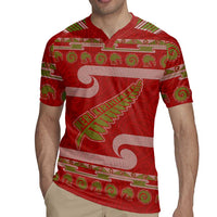 New Zealand Christmas Rugby Jersey Meri Kirihimete Silver Fern Knit Style Green Color LT03 - Polynesian Pride