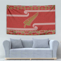 New Zealand Christmas Tapestry Meri Kirihimete Silver Fern Knit Style Green Color - Polynesian Pride