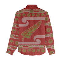 New Zealand Christmas Women Casual Shirt Meri Kirihimete Silver Fern Knit Style Green Color LT03 - Polynesian Pride