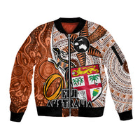 fiji-australia-rugby-sleeve-zip-bomber-jacket-kangaroo-and-palm-tree-orange-tapa-pattern-mix-aboriginal