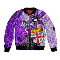 personalised-fiji-australia-rugby-bomber-jacket-kangaroo-and-palm-tree-purple-tapa-pattern-mix-aboriginal
