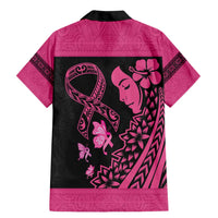 Breast Cancer Awareness Family Matching Mermaid Dress and Hawaiian Shirt Think Pink Polynesian Ribbon and Butterfly LT03 - Polynesian Pride