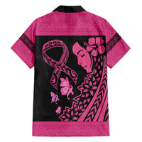Breast Cancer Awareness Family Matching Short Sleeve Bodycon Dress and Hawaiian Shirt Think Pink Polynesian Ribbon and Butterfly LT03 - Polynesian Pride