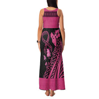 Breast Cancer Awareness Family Matching Tank Maxi Dress and Hawaiian Shirt Think Pink Polynesian Ribbon and Butterfly LT03 - Polynesian Pride