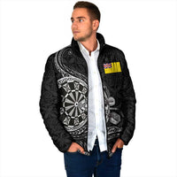 Personalised Niue Darts Masters Padded Jacket Tribal Hiapo Dartboard - Polynesian Pride