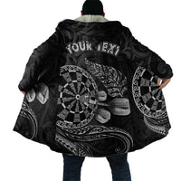 Personalised New Zealand Aotearoa Darts Masters Cloak Tribal Silver Fern and Ta Moko Dartboard - Polynesian Pride