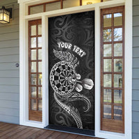 Personalised New Zealand Aotearoa Darts Masters Door Cover Tribal Silver Fern and Ta Moko Dartboard LT03 - Polynesian Pride