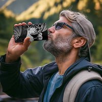 Personalised New Zealand Aotearoa Darts Masters 4 in 1 Can Cooler Tumbler Silver Fern and Maori Spirit LT03 - Polynesian Pride