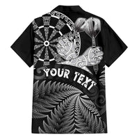 Personalised New Zealand Aotearoa Darts Masters Family Matching Long Sleeve Bodycon Dress and Hawaiian Shirt Silver Fern and Maori Spirit LT03 - Polynesian Pride