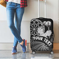Personalised New Zealand Aotearoa Darts Masters Luggage Cover Silver Fern and Maori Spirit LT03 - Polynesian Pride