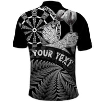 Personalised New Zealand Aotearoa Darts Masters Polo Shirt Silver Fern and Maori Spirit LT03 - Polynesian Pride