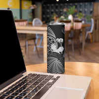 Personalised New Zealand Aotearoa Darts Masters Skinny Tumbler Silver Fern and Maori Spirit LT03 - Polynesian Pride