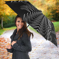 Personalised New Zealand Aotearoa Darts Masters Umbrella Silver Fern and Maori Spirit - Polynesian Pride