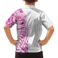 Traditional Polynesian Art Tattoos Family Matching Summer Maxi Dress and Hawaiian Shirt Pink Color LT03 - Polynesian Pride