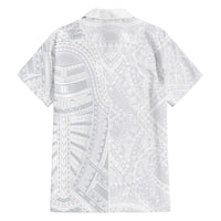 Lotu Tamaiti Family Matching Off The Shoulder Long Sleeve Dress and Hawaiian Shirt Traditional Samoan Art Tattoos LT03 - Polynesian Pride