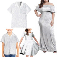 Lotu Tamaiti Family Matching Off Shoulder Maxi Dress and Hawaiian Shirt Traditional Samoan Art Tattoos LT03 - Polynesian Pride