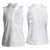 Lotu Tamaiti Women Sleeveless Polo Shirt Traditional Samoan Art Tattoos - Polynesian Pride
