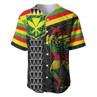 Kanaka Maoli Running Baseball Jersey Kakau Pattern with Kanaka Maoli Flag Color LT03 Black - Polynesian Pride