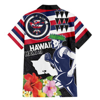 Honolulu Running Race Family Matching Mermaid Dress and Hawaiian Shirt Hawaii Marathon Kakau Art with Hibiscus and National Flag Style LT03 - Polynesian Pride
