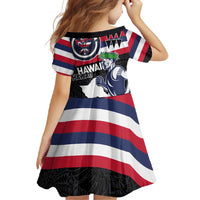 Honolulu Running Race Family Matching Summer Maxi Dress and Hawaiian Shirt Hawaii Marathon Kakau Art with Hibiscus and National Flag Style LT03 - Polynesian Pride