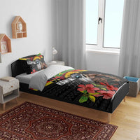 Kanaka Maoli Ikaika Warrior Bedding Set Hibiscus Kakau Art and Tapa Tribal Pattern LT03 - Polynesian Pride