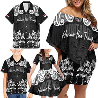 Aotearoa Waitangi Day - Toitu Te Tiriti Family Matching Off Shoulder Short Dress and Hawaiian Shirt New Zealand Honour the Treaty LT03 - Polynesian Pride