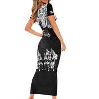 Aotearoa Waitangi Day - Toitu Te Tiriti Family Matching Short Sleeve Bodycon Dress and Hawaiian Shirt New Zealand Honour the Treaty