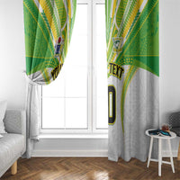 Custom Cook Islands Rugby Window Curtain Tatau Art Sport Style White Color
