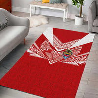 Tonga Rugby Area Rug Ngatu Motifs and Pacific Patterns