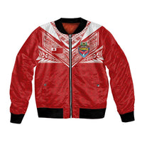 Custom Tonga Rugby Bomber Jacket Ngatu Motifs and Pacific Patterns