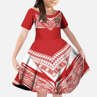 Custom Tonga Rugby Family Matching Mermaid Dress and Hawaiian Shirt Ngatu Motifs and Pacific Patterns