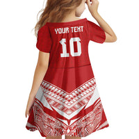Custom Tonga Rugby Family Matching Summer Maxi Dress and Hawaiian Shirt Ngatu Motifs and Pacific Patterns