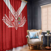 Tonga Rugby Window Curtain Ngatu Motifs and Pacific Patterns