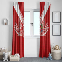 Tonga Rugby Window Curtain Ngatu Motifs and Pacific Patterns