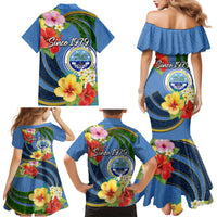 Micronesia Constitution Day Family Matching Mermaid Dress and Hawaiian Shirt Hibiscus and Tapa Tribal Pattern LT03 - Polynesian Pride
