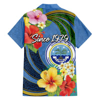 Micronesia Constitution Day Family Matching Off Shoulder Short Dress and Hawaiian Shirt Hibiscus and Tapa Tribal Pattern LT03 - Polynesian Pride