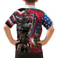 Hawaii and United States Memorial Day Hawaiian Shirt Honor and Remember The Fallen