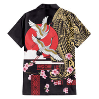 Japanese Culture and Hawaiian Tribal Hawaiian Shirt Sakura Blossom Tapa Pattern LT03 - Polynesian Pride