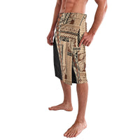 Samoa Siapo Motif Half Style Lavalava Brown Version