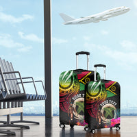 Personalised Vanuatu 44th Anniversary Luggage Cover Boars Tusk and Melanesian Warrior Indipendens Dei