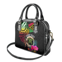 Personalised Vanuatu 44th Anniversary Shoulder Handbag Boars Tusk and Melanesian Warrior Indipendens Dei