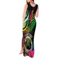 Personalised Vanuatu 44th Anniversary Tank Maxi Dress Boars Tusk and Melanesian Warrior Indipendens Dei LT03 - Polynesian Pride