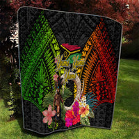 Vanuatu Independence Day Quilt Boars Tusk and Melanesian Warrior Indipendens Dei