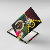 Vanuatu Indipendens Dei Canvas Wall Art Boars Tusk and Melanesian Warrior Hibiscus