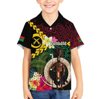 Vanuatu Indipendens Dei Hawaiian Shirt Boars Tusk and Melanesian Warrior Hibiscus LT03 - Polynesian Pride